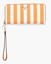 Michael Kors Striped faux leather wallet - Orange Orange