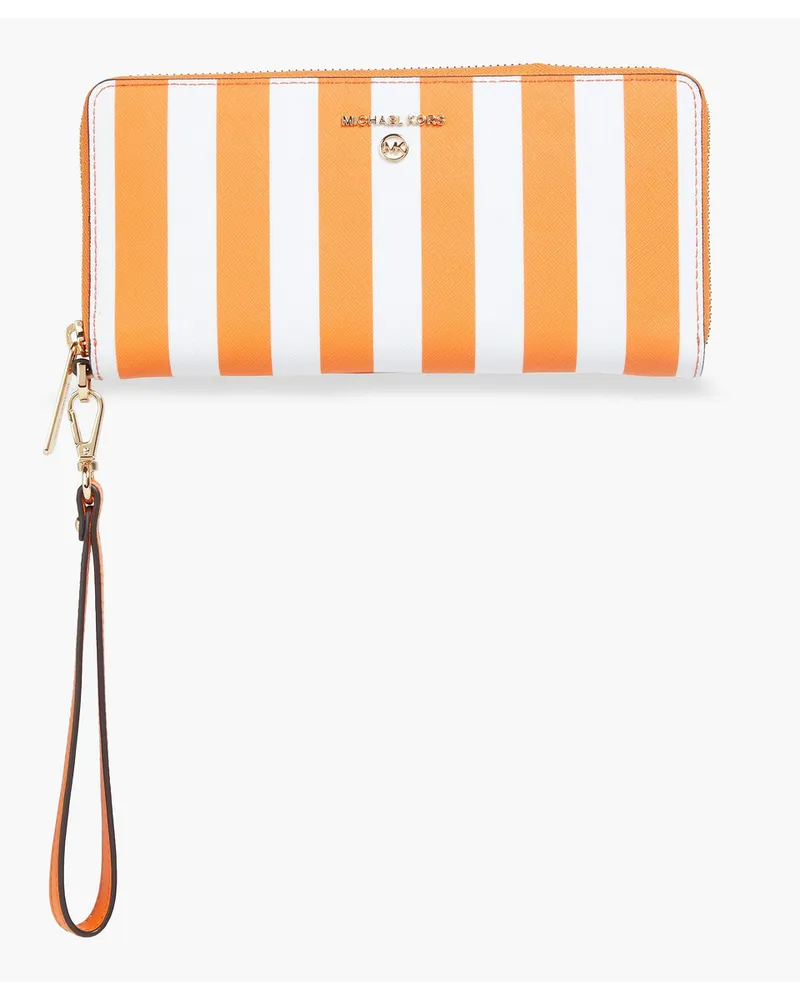 Michael Kors Striped faux leather wallet - Orange Orange