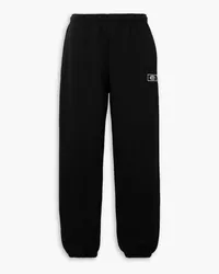 ROTATE Birger Christensen Mimi logo-embroidered cotton tapered sweatpants - Black Black