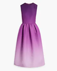 Oscar de la Renta Dégradé faille midi dress - Purple Purple