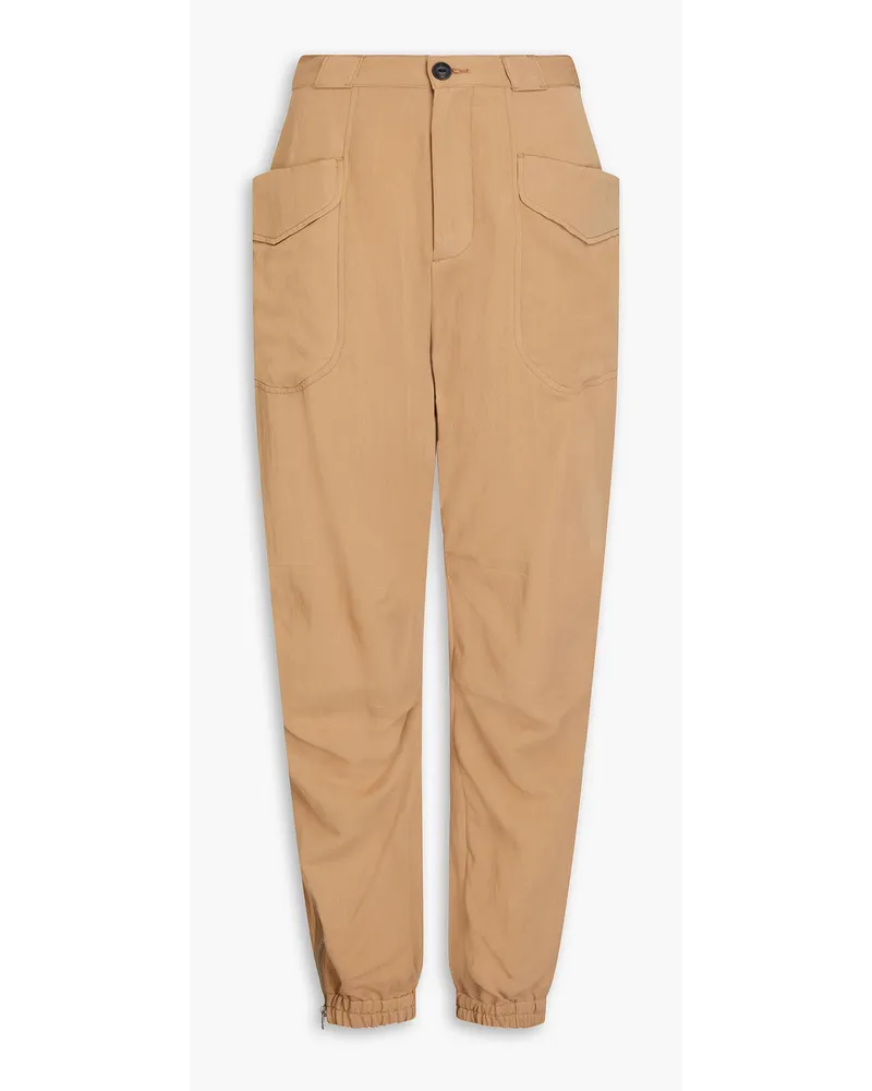 Rag & Bone Pleated twill tapered pants - Neutral Neutral