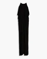 Alberta Ferretti Gathered ponte maxi dress - Black Black