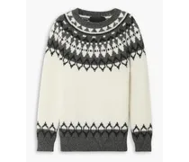Fair Isle alpaca-blend sweater - Gray