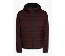 Ozone shell and fleece hooded ski jacket - Burgundy