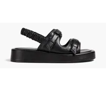 Leather slingback sandals - Black