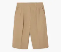 Ottuso cotton-blend crepe shorts - Neutral