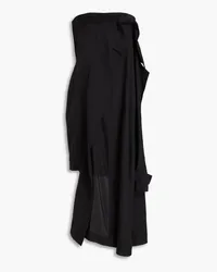 J.W.Anderson Trench strapless draped satin-crepe dress - Black Black