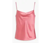 Draped silk-satin camisole - Pink