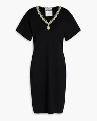 Moschino Crystal-embellished wool dress - Black Black