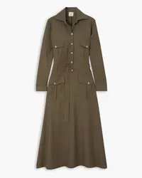 Giuliva Heritage Collection Space for Giants Felicity belted wool-blend midi shirt dress - Green Green