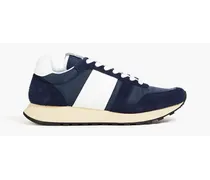 Eighties suede, leather and shell sneakers - Blue