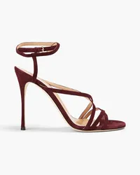 Sergio Rossi Bon Ton suede sandals - Burgundy Burgundy