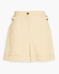 Alberta Ferretti Cotton-blend twill shorts - Yellow Yellow