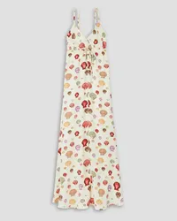 L'Agence Sachi printed crepe maxi dress - White White