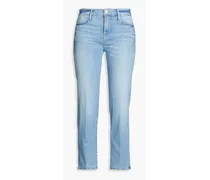 Le High cropped high-rise straight-leg jeans - Blue
