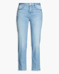 Frame Denim Le High cropped high-rise straight-leg jeans - Blue Blue