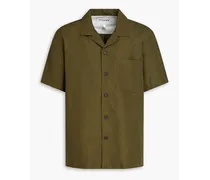 Cotton and linen-blend shirt - Green