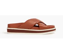 Le Playa leather platform sandals - Brown
