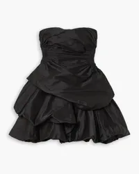 Aje. Daybreak strapless ruched taffeta mini dress - Black Black