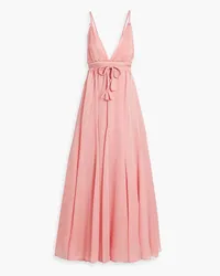 Alice + Olivia Alice Olivia - Carisa braid-trimmed chiffon gown - Pink Pink