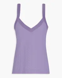 Missoni Jacquard-knit cotton-blend tank - Purple Purple