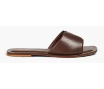 Leather slides - Brown