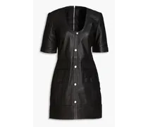 Darya leather mini dress - Black