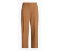 TENCEL™-blend tapered pants - Brown