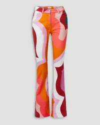 Etro Printed high-rise flared jeans - White White