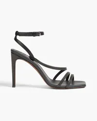 Brunello Cucinelli Bead-embellished leather sandals - Black Black