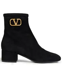 Valentino Garavani VLOGO suede ankle boots - Black Black