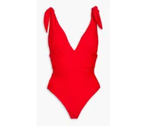 Lucia ruched swimsuit - Red