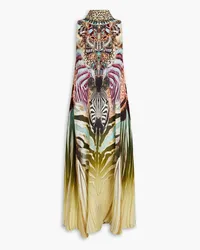 Camilla Crystal-embellished printed silk crepe de chine maxi dress - Multicolor Multicolor