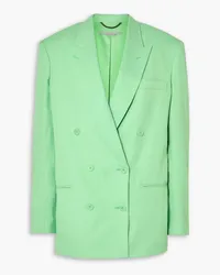 Stella McCartney Oversized double-breasted twill blazer - Green Green