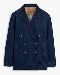 Ganni Double-breasted denim jacket - Blue Blue