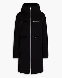 FUSALP Ally ribbed knit-paneled shell hooded coat - Black Black