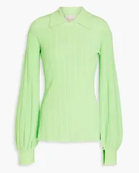 Roksanda Ilincic Juliana neon ribbed-knit top - Green Green