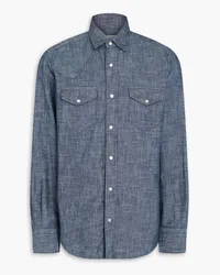 Slowear Glanshirt cotton-chambray shirt - Blue Blue