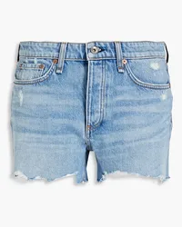 Rag & Bone Dre distressed denim shorts - Blue Blue