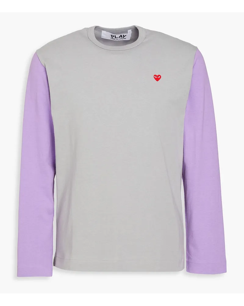 Comme des Garçons Appliquéd cotton-jersey T-shirt - Gray Gray