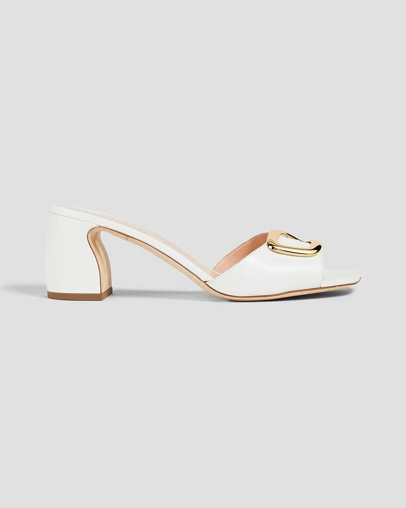 Rupert Sanderson Embellished leather sandals - White White