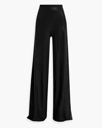 Rick Owens Coated jersey wide-leg pants - Black Black