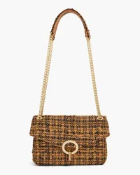 Sandro Bouclé-tweed shoulder bag - Brown Brown