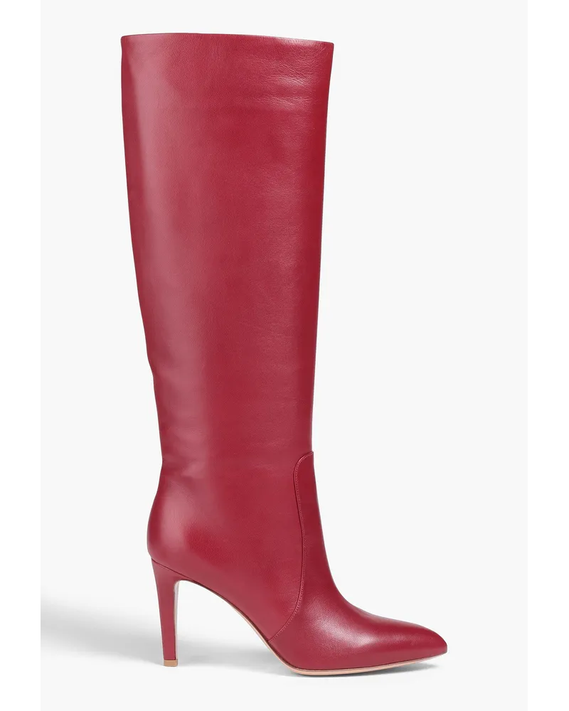 Dana leather knee boots - Red