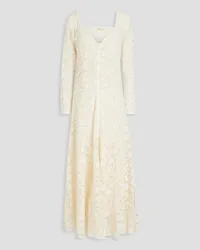 byTiMo Embellished cotton macramé lace maxi dress - White White