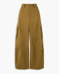 A.L.C. Brie cotton-blend wide-leg cargo pants - Yellow Yellow