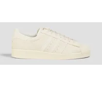 Superstar 82 suede and canvas sneakers - White
