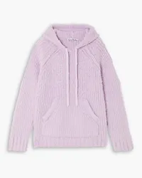 Acne Studios Brushed ribbed wool-blend hoodie - Purple Purple