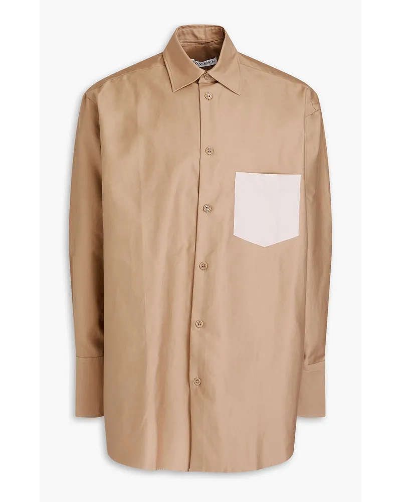 J.W.Anderson Oversized cotton-poplin shirt - Neutral Neutral