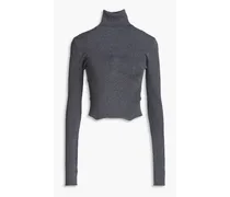 Olga ribbed-knit turtleneck sweater - Gray